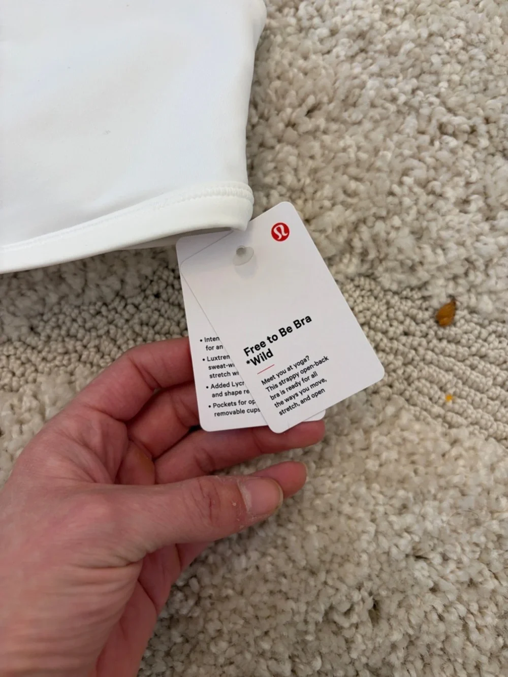 lululemon athletica White Strappy Back Sports Bra - Picture 2 of 6